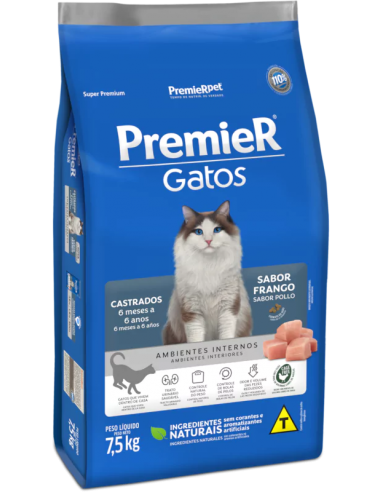 Premier Gatos Castrados 7,5 kg.