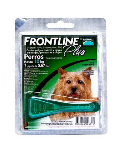Frontline Plus Perro hasta 10 kg.