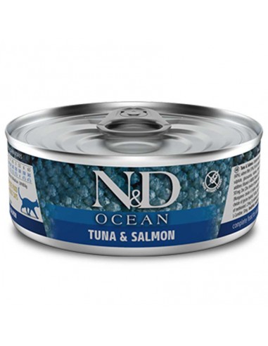 N&D Ocean Gatos Atun y Salmon Lata 80...